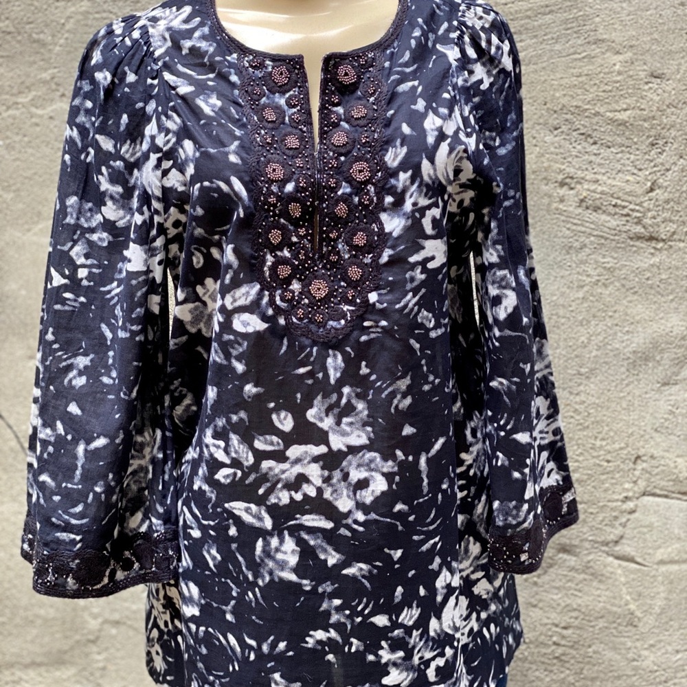 Tory Burch Kaftan Tunic Top With Beading 4